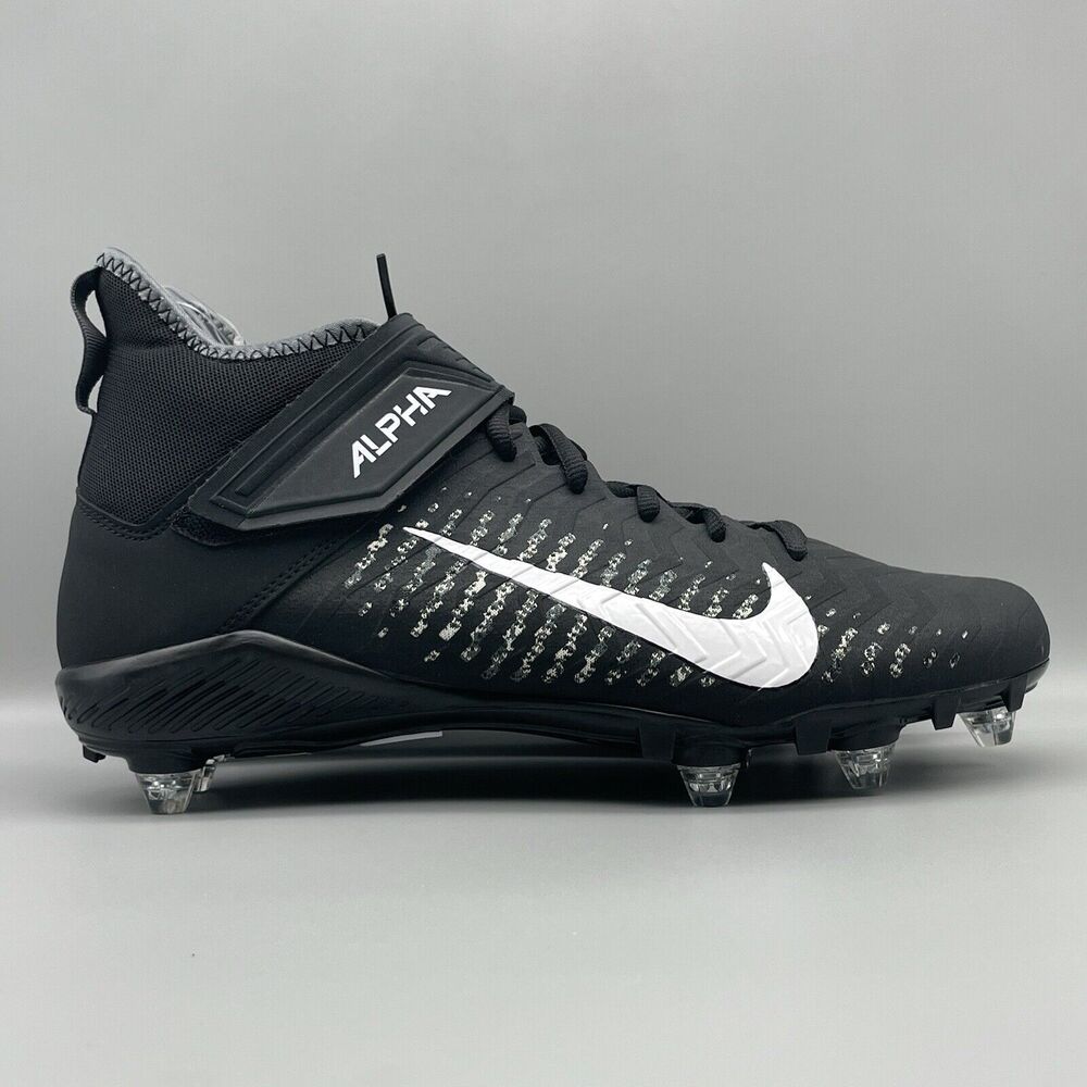 Nike Alpha Menace Pro 2 Football Cleats Black White Men's Size 11 CK4277-001 NEW